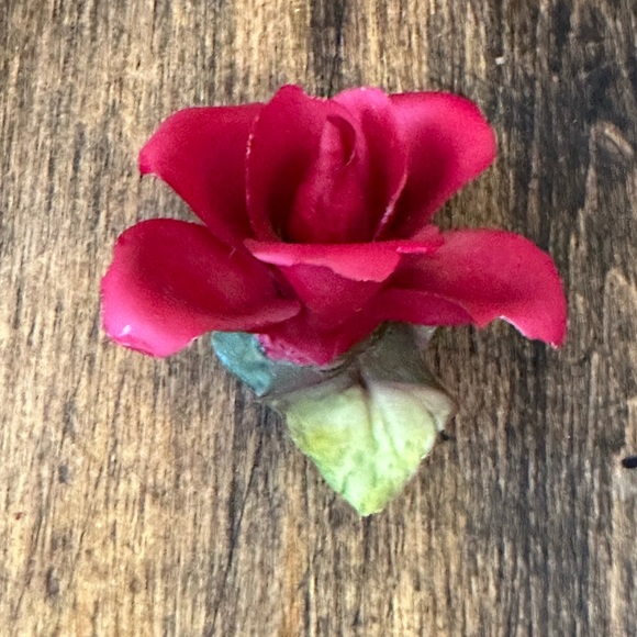 Vintage Golden Crown E & R Italy Red Rose Creamware MCM - Picture 3 of 7